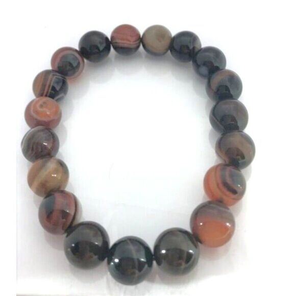 Sardonyx Beaded Stretch Bracelet - 10mm - Picture 2 of 5